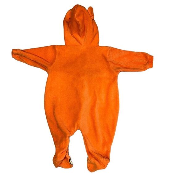 Disney Tigger One Piece Pajamas Infant 3-6 Months Orange Black Footsie Hooded - Picture 2 of 8